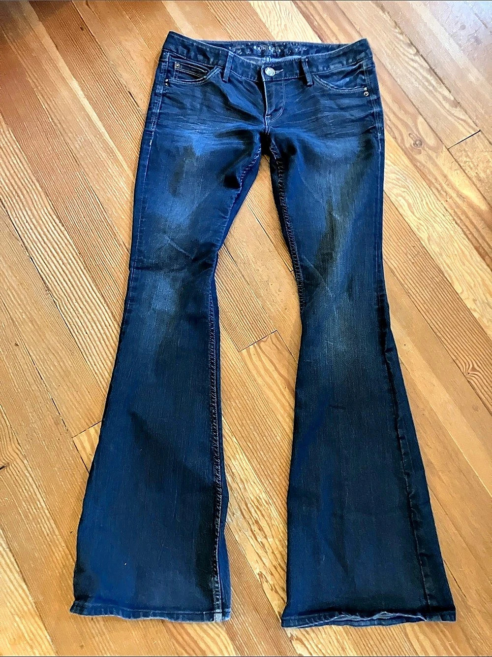 ICONIC Express Flare Jeans in Blue Size 6